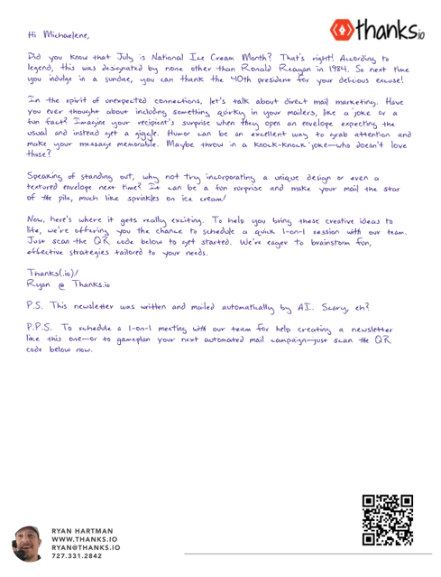 Professional Letters
