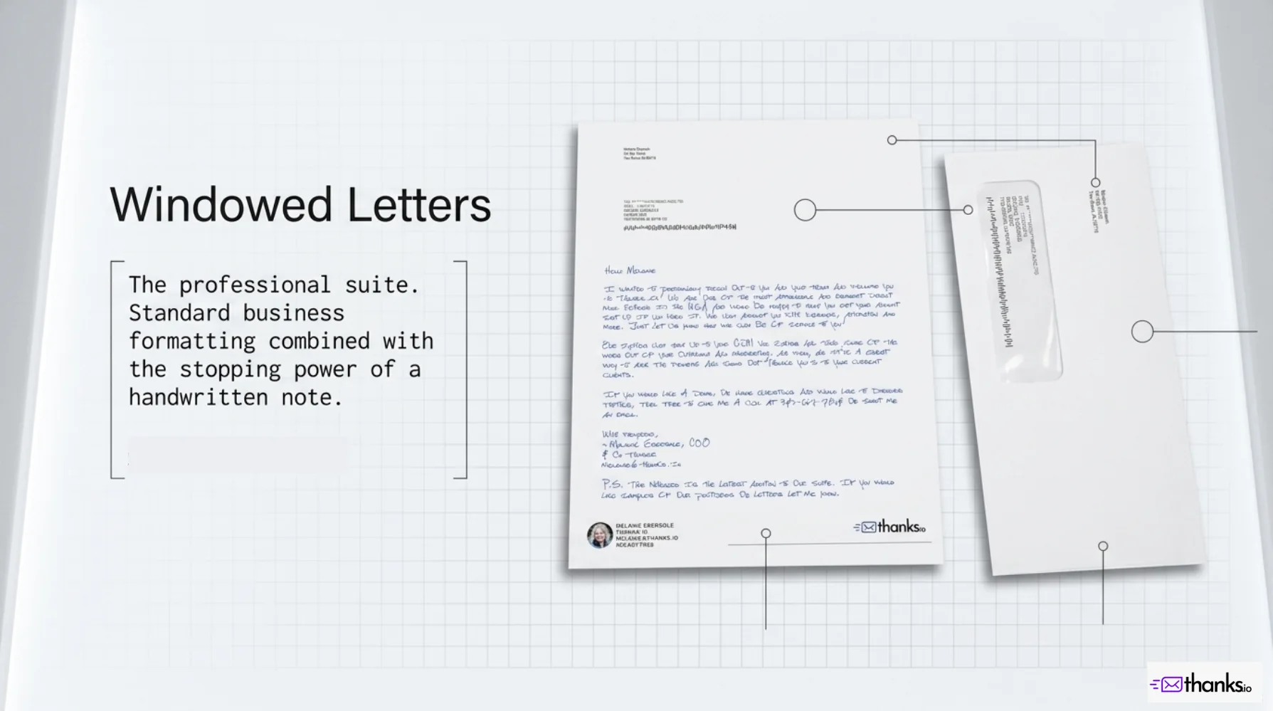 Thanks.io print portfolio, page 9: Windowed letters